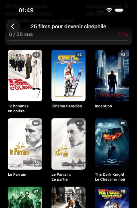 The 25 films to become a cinephile curated list